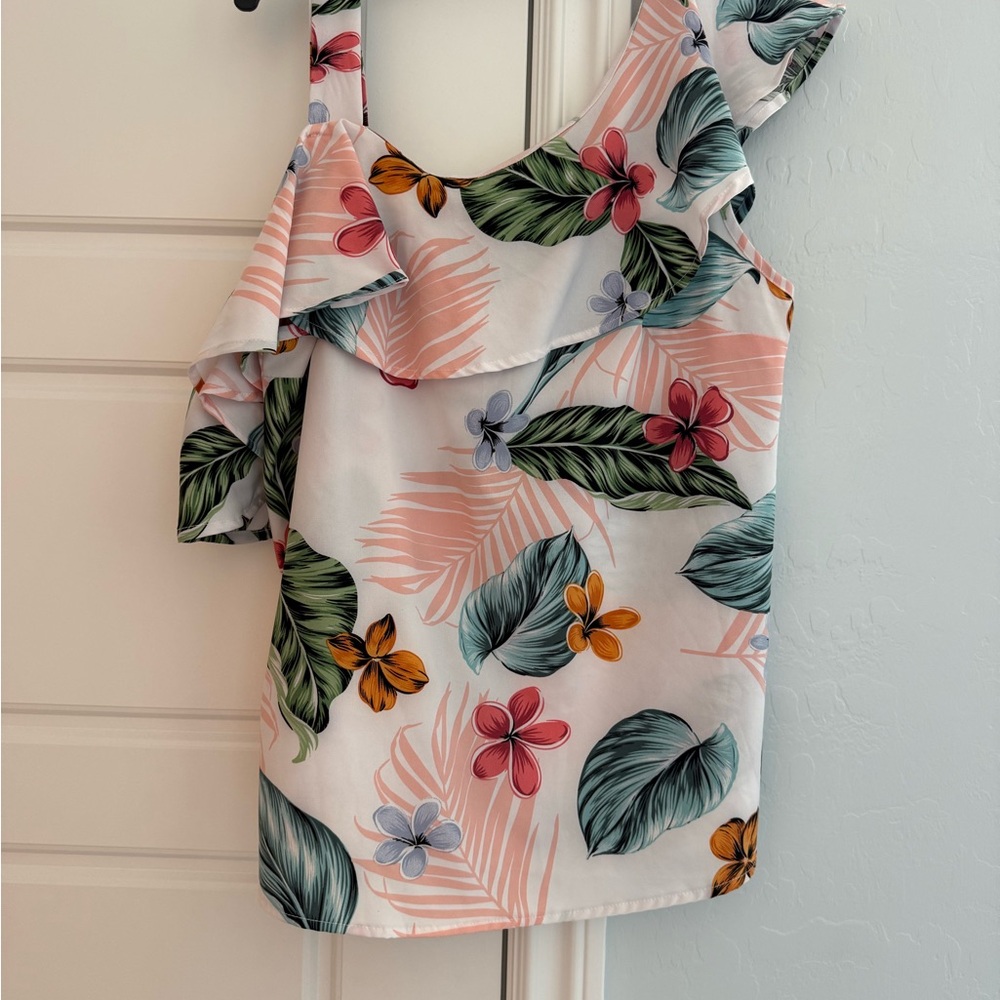 Floral Ruffle Women Top